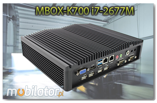 MiniPC Przemysowy Fanless MBOX-K700 i7-2677M(V41)
