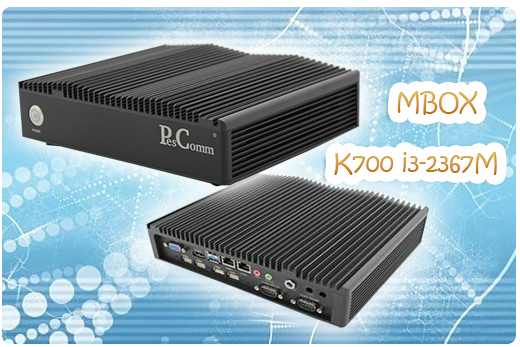MiniPC Przemysowy Fanless MBOX-K700 i3-2367M(V41)
