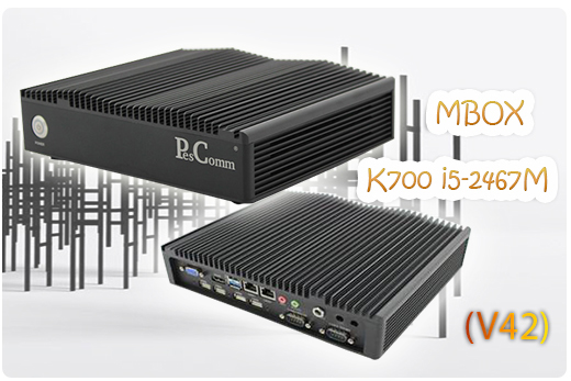 MiniPC Przemysowy Fanless MBOX-K700 i5-2467M(V42)