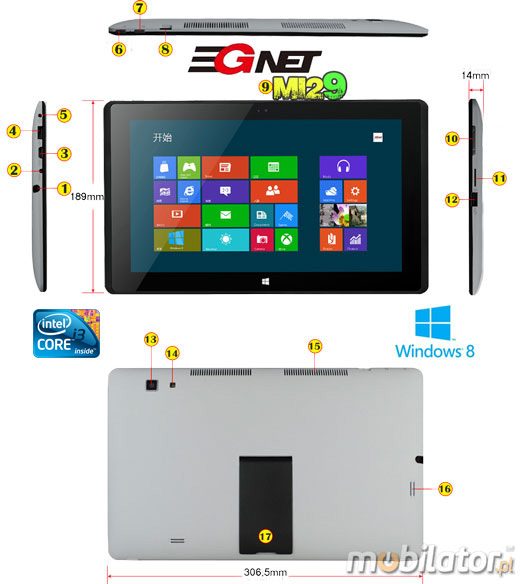 Tablet 3Gnet MI29A Windows 8