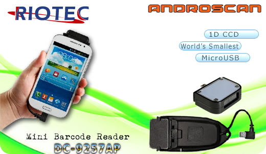 Mini czytnik 1D RIOTEC DC-9250 MicroUSB  Skaner 1D  Porczny Kompatybilny Android mobilator.pl New Portable Devices Mobilne Skanery kodw kreskowych MINI OTG 