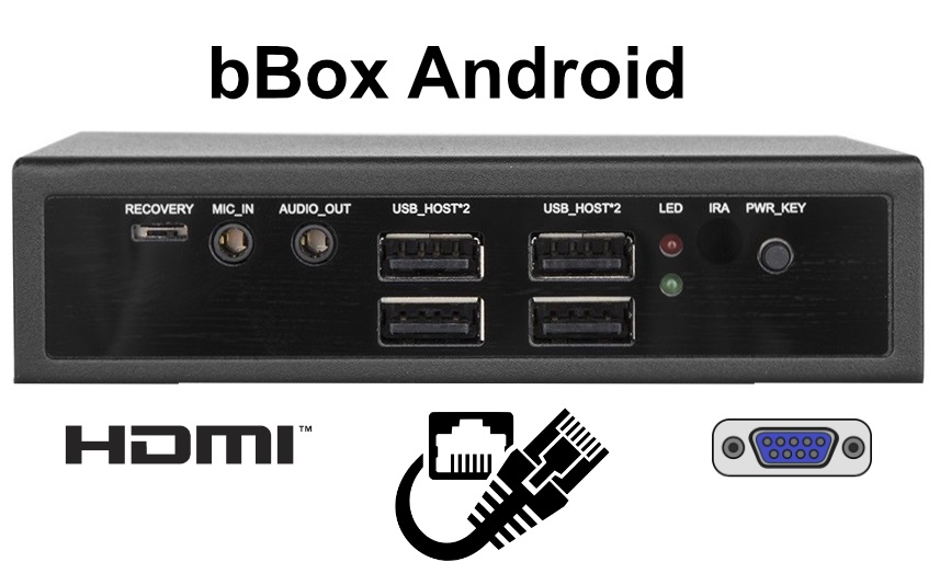 Niewielki komputer przemysowy z wzmocnion obudow (LAN + COM + HDMI) system Android