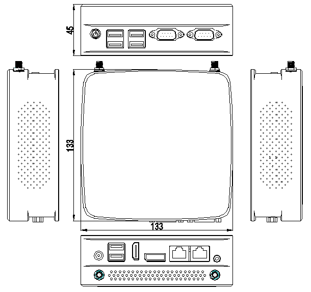 iBOX-N6F - Magazynowy komputer przemysowy z dwiema kartami LAN RJ45