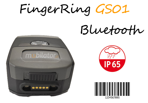 MobiScan FingerRing GS01 - mini skaner kodw kreskowych 1D  Bluetooth 3.0 Porczny piecie MobiSCAN  Kompatybilny Windows Android IOS mobilator.pl New Portable Devices Mobilne Skanery kodw kreskowych MINI