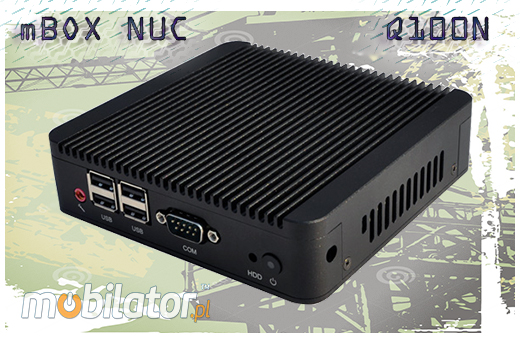 Przemysowy Fanless MiniPC  MBOX Nuc Q100N