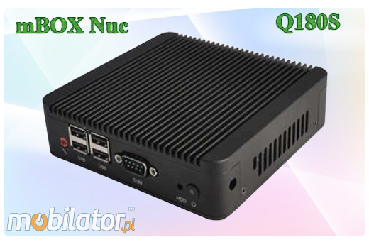 Przemysowy Fanless MiniPC  MBOX Nuc Q180S