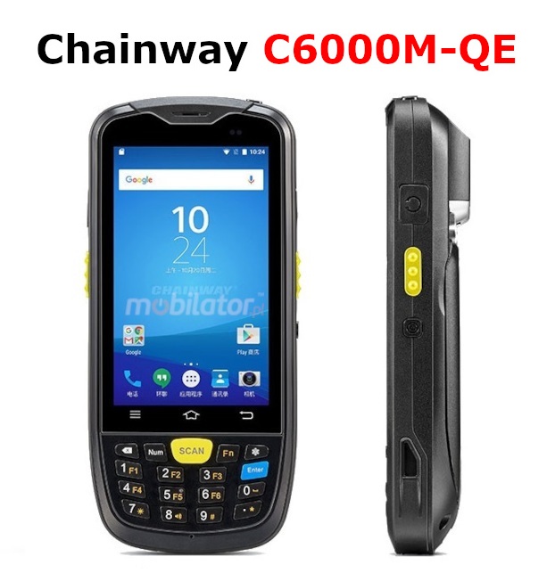 Chainway C6000M-QE v.2 wstrzsoodporny przemysowy wytrzymay odporny smartfon NFC 4G IP65 skaner kodw kreskowych 2D Zebra