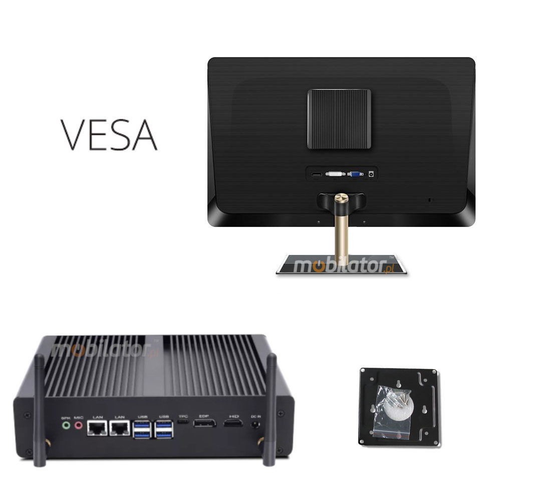 HyBOX TH55H may wzmocniony dobrej jakoci przemysowy komputer uchwyt VESA
