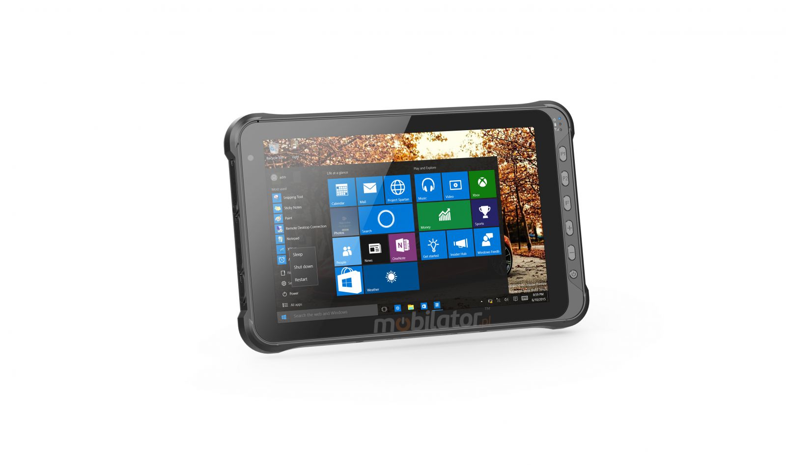 Emdoor I15HH v.15 - Przemysowy, wielozadaniowy tablet z Windows 10 PRO, BT 4.2, skanerem UHF RFID i kodw 1D, 4G, 4GB RAM pamici, dyskiem 128G