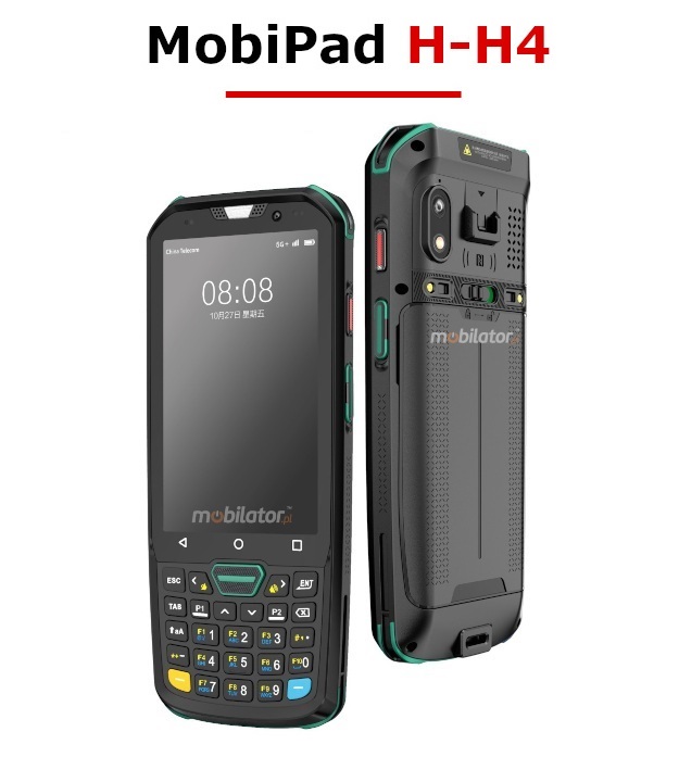 MobiPad H-H4 wstrzsoodporny przemysowy kolektor danych Android 11 4G LTE IP67
