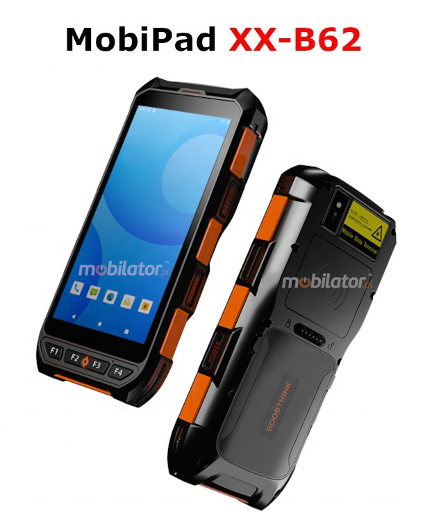 MobiPad XX-B62 v.5 wstrzsoodporny przemysowy wytrzymay odporny smartfon 4G IP65 skaner kodw kreskowych 2D Mindeo