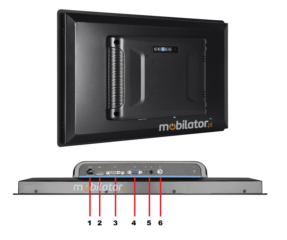 Monitor dotykowy MoTouch 185 Monitor dotykowy Ekran pojemnociowy capacitive wywietlacz 18,5 cala TFT LCD mobilator.pl New Portable Devices VGA HDMI