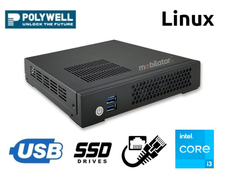 Polywell-H310AEL2 i3 may niezawodny szybki i wydajny mini pc Linux