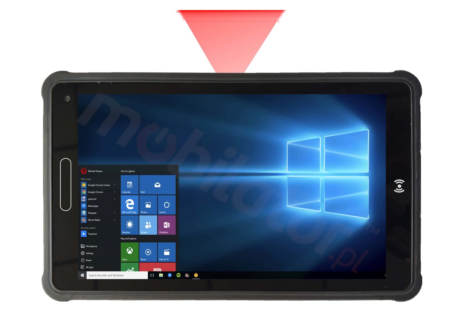Przemysowy tablet ze skanerem kodw 2D Honeywell N3680, przednim NFC, 4G i Bluetooth 4.0, 4GB RAM oraz 64GB ROM- MobiPad ST800B v.8