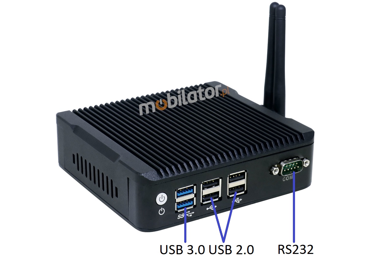 IBOX N5 v.4 - miniPC z WiFi, BT, zczami 4x USB 2.0, 2x USB 3.0 oraz 2x RJ-45 LAN, procesorem Intel Celeron, 8GB RAM DDR3L i dyskiem 128GB SSD
