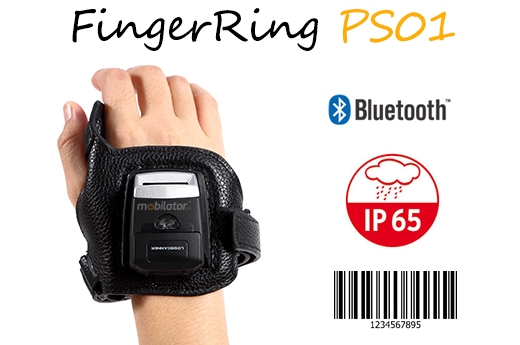 MobiScan FingerRing PS01 - mini skaner kodw kreskowych 1D  Bluetooth 3.0 Porczny piecie MobiSCAN  Kompatybilny Windows Android IOS mobilator.pl New Portable Devices Mobilne Skanery kodw kreskowych MINI