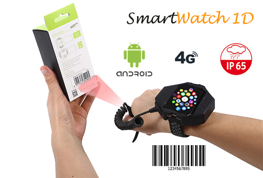 wodoszczelny przemyslowy smartwatch mobilator 1D nowoczesny niewielki portable mobilny