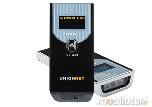 UnionNET  SP-2100 1D Bluetooth  SP2100 Skaner 1D Bezprzewodowy Bluetooth 2.1 Porczny   Kompatybilny Windows Android IOS mobilator.pl New Portable Devices Mobilne Skanery kodw kreskowych MINI wywietlacz