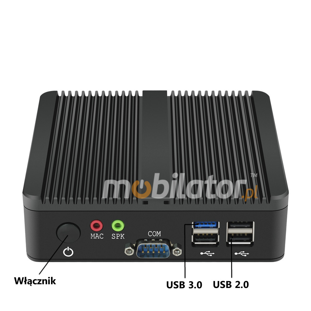MiniPC yBOX-X30A Mini Komputer Zcza Mic Audio USB3.0 USB2.0 mobilator pl