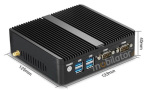 Wzmocniony mini Komputer Przemysowy Fanless MiniPC yBOX GX30 (2LAN) - N2830 Barebone - zdjcie 2