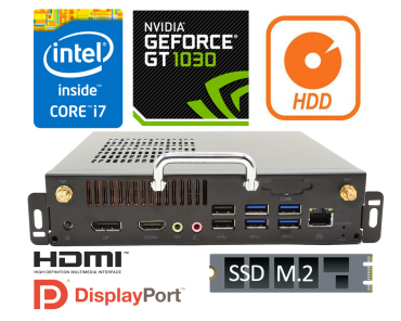Wytrzymay Komputer Przemysowy z dedykowan kart graficzn Nvidia GT1030 i dyskiem M.2 SSD - MiniPC zBOX PSO- i7 v .7.1