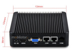 Odporny Komputer przemysowy bezwentylatorowy z 2-oma kartami sieciowymi LAN - MiniPC yBOX - X29 (2 LAN) - J1900 Barebone - zdjcie 3