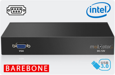 May Wzmocniony Bezwentylatorowy Komputer Przemysowy z 6-cioma kartami sieciowymi LAN - MiniPC yBOX - X33 (6 LAN) - 1037U Barebone
