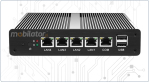 Wzmocniony Bezwentylatorowy Mini Komputer Przemysowy z 4-ema kartami sieciowymi LAN - MiniPC yBOX X34 (4 LAN) - J1900 v.3 - zdjcie 2