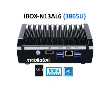IBOX-N13AL6 (3865U) v.1 - Wzmacniany komputer przemysowy dla hali produkcyjnych moduem WiFi
