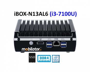 IBOX-N13AL6 (i3-7100U) Barebone - Komputer przemysowy z Intel Core i3 oraz 6cioma kartami LAN
