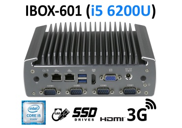 IBOX-601 (i5 6200U) v.4 - Pancerny mini pc (fanless) z pamici DDR4 oraz 3G