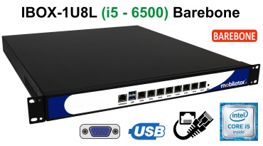 IBOX-1U8L (i5 - 6500) Barebone - Nowoczesny komputer serwerowy do montau w szafie