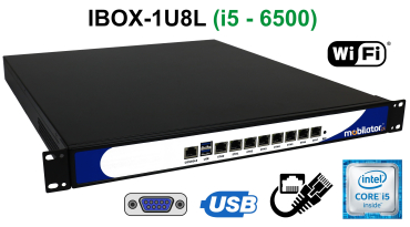 IBOX-1U8L (i5 - 6500) v.3 - Odporny komputer przemysowy przeznaczony do szaf serwerowych