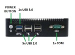 IBOX N3 v.1 BAREBONE - Wytrzymay miniPC z procesorem Intel Celeron, zczami 4x USB 2.0, 2x USB 3.0, 1x RJ-45 COM oraz 2x RJ-45 LAN - zdjcie 6