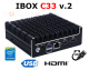 IBOX C33 v.2 - Wytrzymay miniPC z procesorem Intel Celeron, WiFi, BT, zczami 2x USB 3.0, 5x RJ-45 oraz pamici RAM 4GB i 64GB SSD