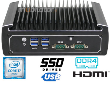 IBOX N1574 v.6 - Szybki i wydajny miniPC ze zczami 4x USB 3.0, 2x RS485 oraz 2x RJ-45 LAN, 16GB RAM DDR4 i dyskiem 1TB HDD + 512GB SSD