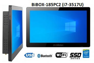 BiBOX-185PC2 (i7-3517U) v.8 - Nowoczesny panelowy komputer z dotykowym ekranem, WiFi i rozszerzonym dyskiem SSD (512 GB)