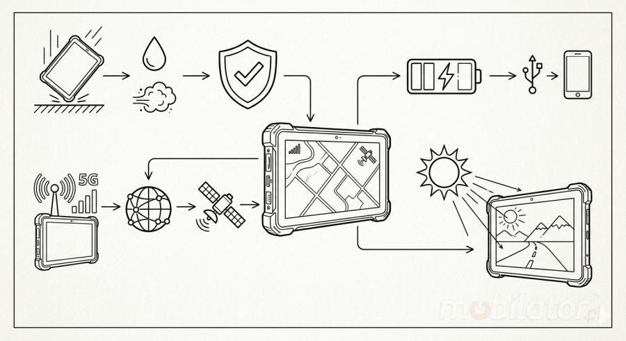Tablet resistant to sub-zero temperatures in the field