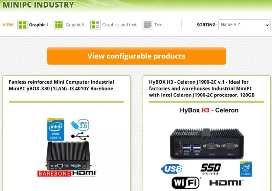A modern warehouse controlled by a Mini PC.