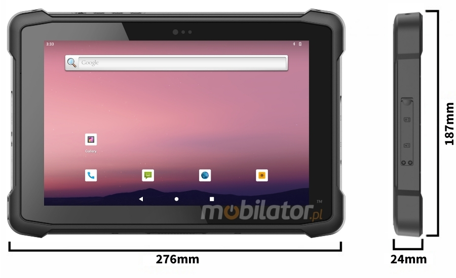 Emdoor T11X Rugged Tablet Dimensions