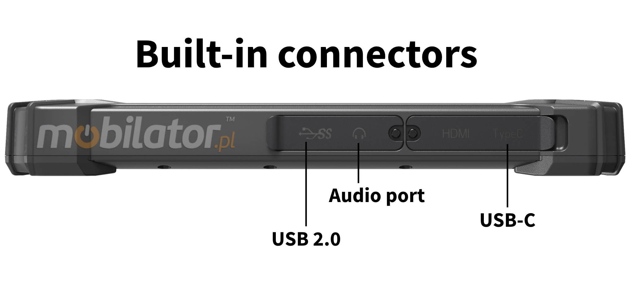 Emdoor T17X tablet connectors