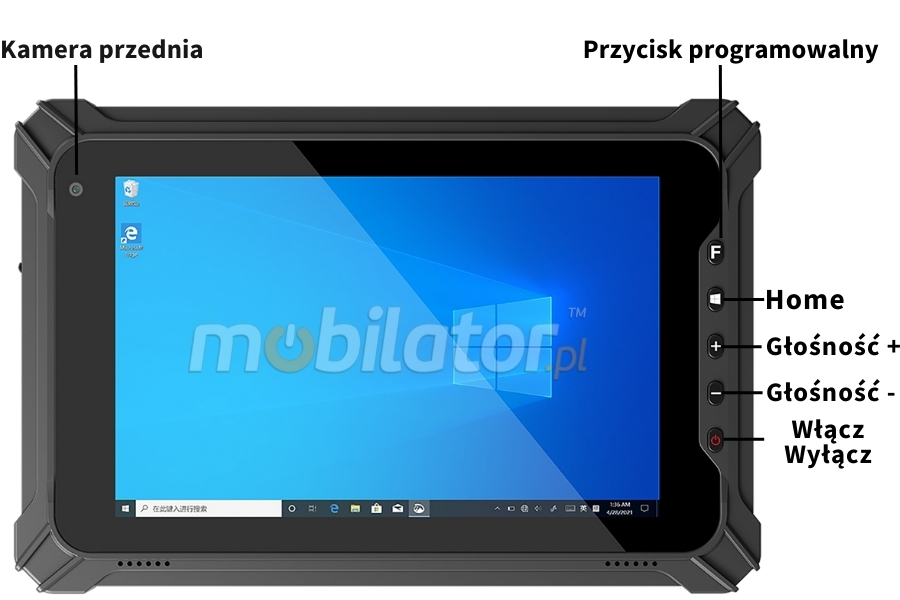 Emdoor I87J przyciski głośności, przycisk zasilania,przycisk programowalny