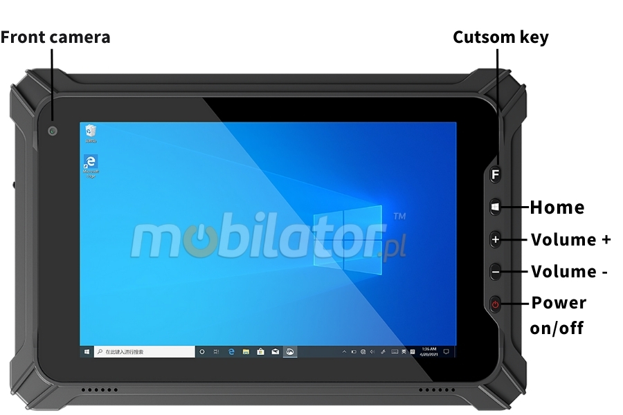 Emdoor I87J volume buttons and power button