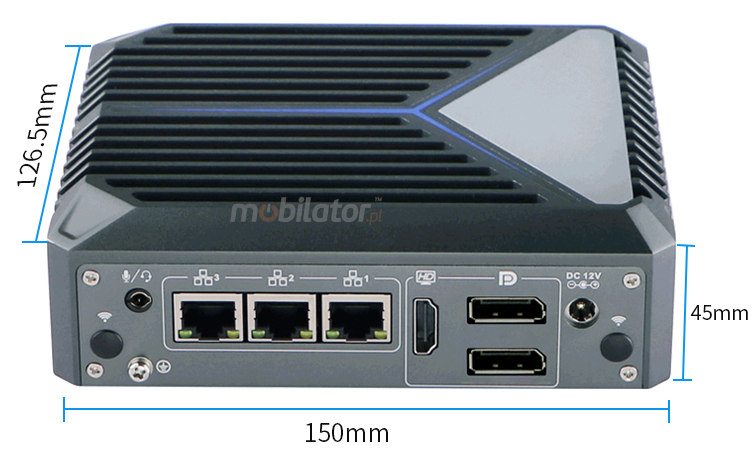  IBOX 1112N Wytrzymały MiniPC wymiary