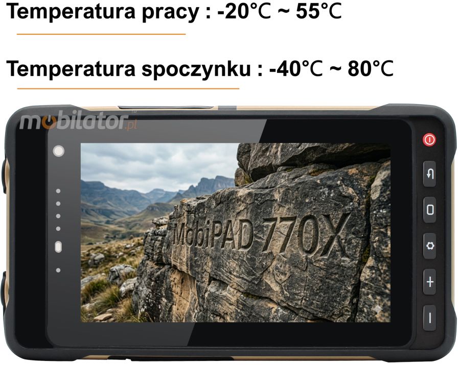 Tablet odporny na niskie i wysokie temperatury