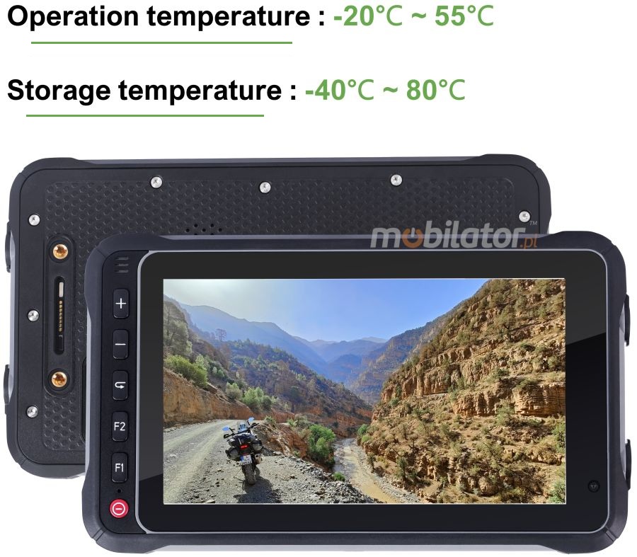 A waterproof tablet with a bright display for city couriers