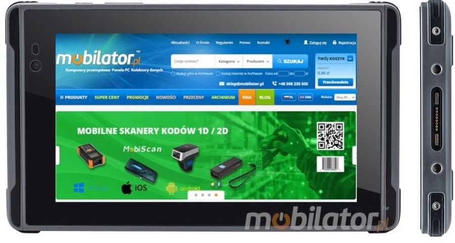 MobiPad 77X v.1 - Wzmocnione tablety idealne do sterowania dronami z BT 5.0,  jasnym 7" ekranem  2600nits, Android 13, 8GB+128GB, 4G, WiFi, 7000mAh 