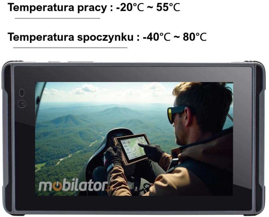 Tablet odporny na niskie i wysokie temperatury