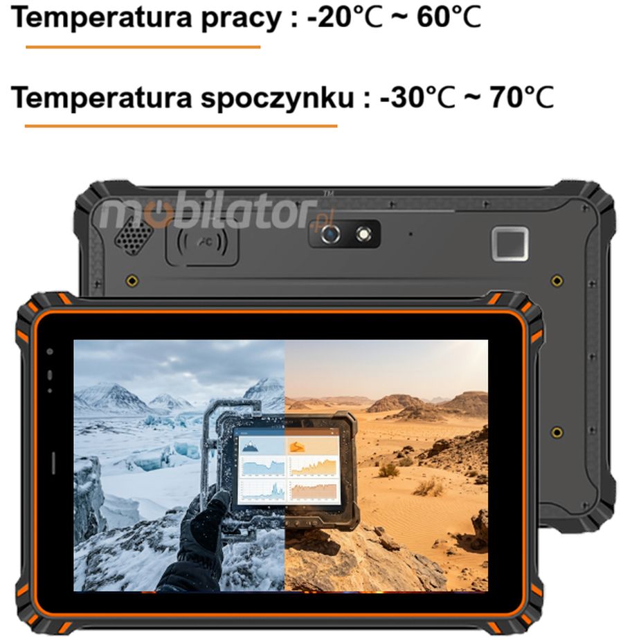 Tablet odporny na niskie i wysokie temperatury