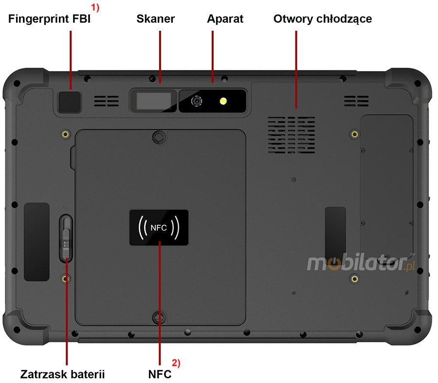 Wielozadaniowy pancerny tablet DS-12CTR 